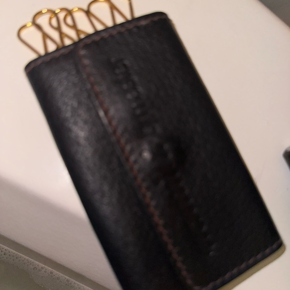 Vintage Leather Mannini by Master" 6 key fold snap closure wallet made in Italy - Picture 5 of 13